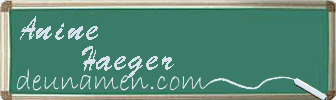 Anine Haeger Visitenkarte